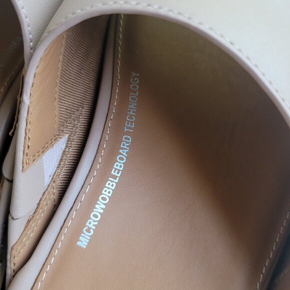 FitFlop Eloise Slides Sandals Women's Beige Leather Cork Wrap Wedge Slides Sz 11 - Picture 6 of 16